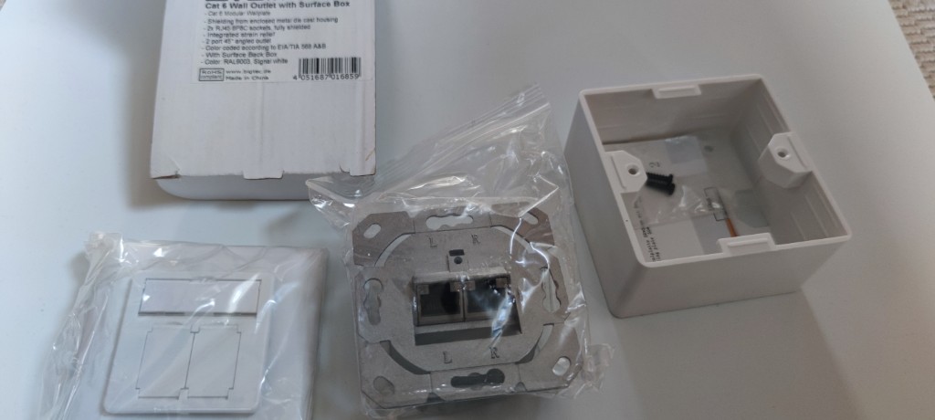 Netwerk Wandcontactdoos met Opbouwdoos
